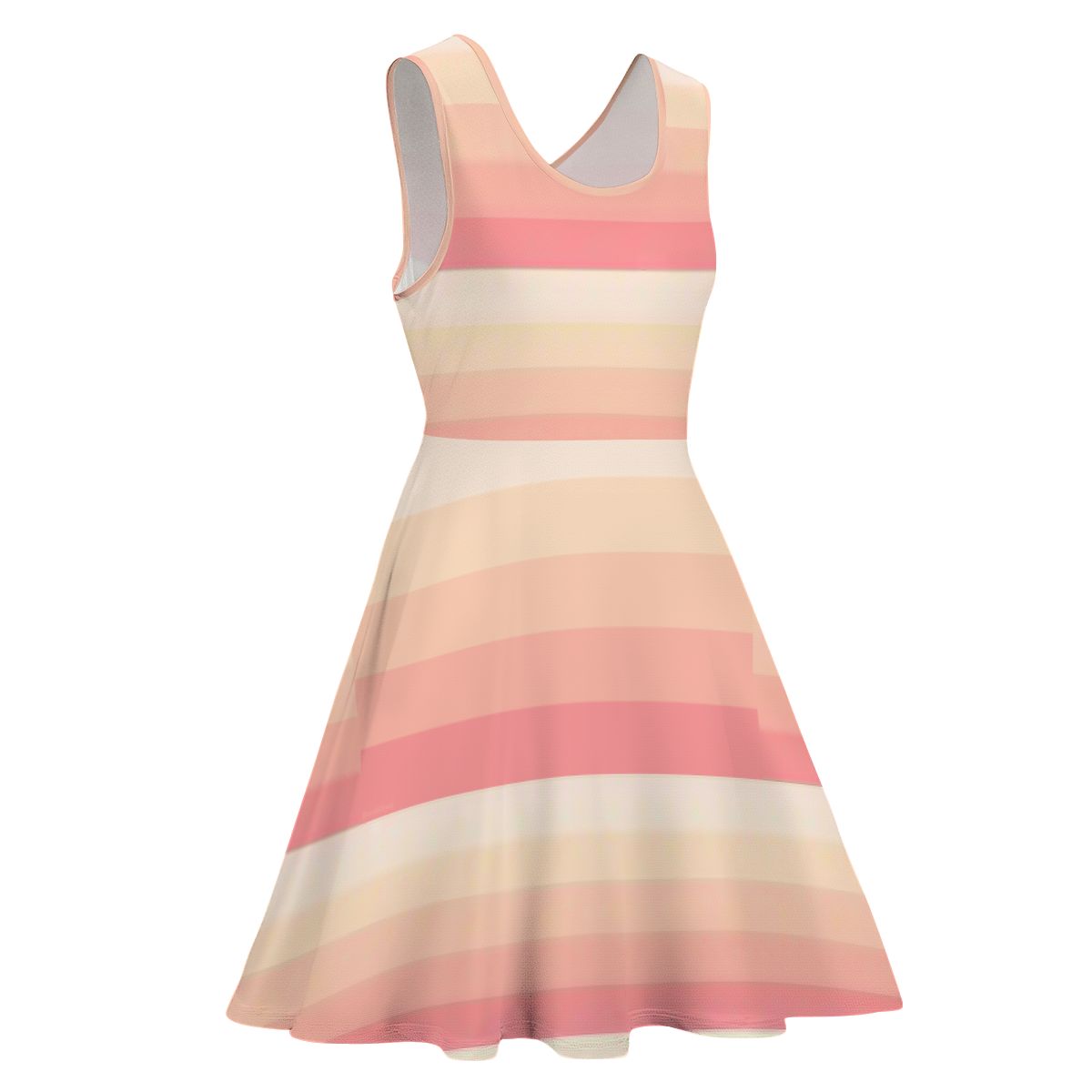 BabyGurl'z Collection Women's Pink and White Sleeveless Skater Dress