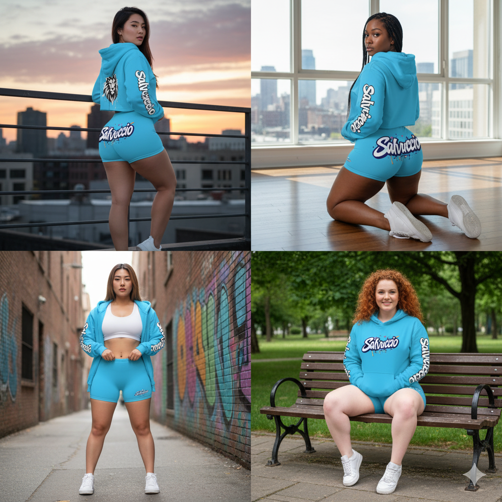 Idio Salvuccio Athletic Graffiti Shorts for Women