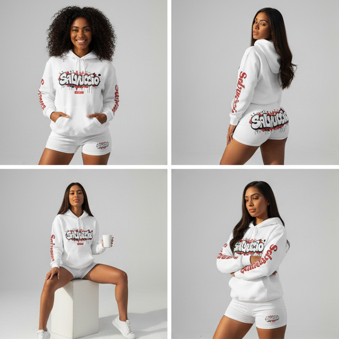 Idio Salvuccio Athletic Graffiti Shorts for Women