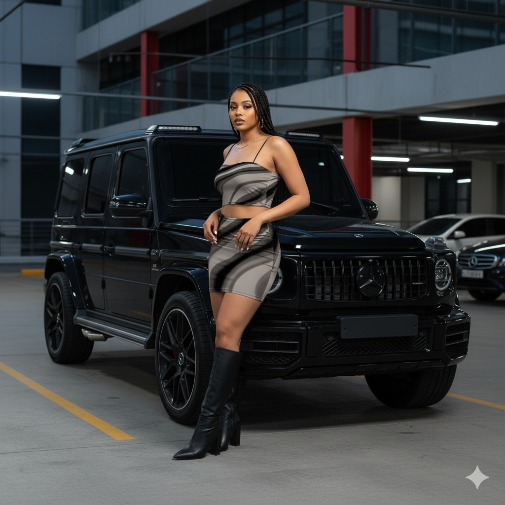 Aurelio Francesco Crop Tank Top & Mini Skirt Set