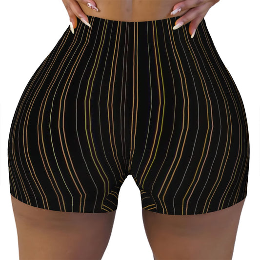 Sweetie's Collection: Geometric pinstripe athletic shorts for comfort, performance, and style.