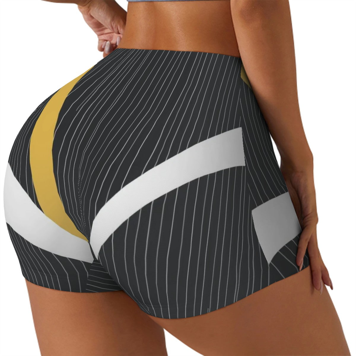 Sweetie's Collection Women's Athletic Shorts: Customized Pinstripe Patterns
