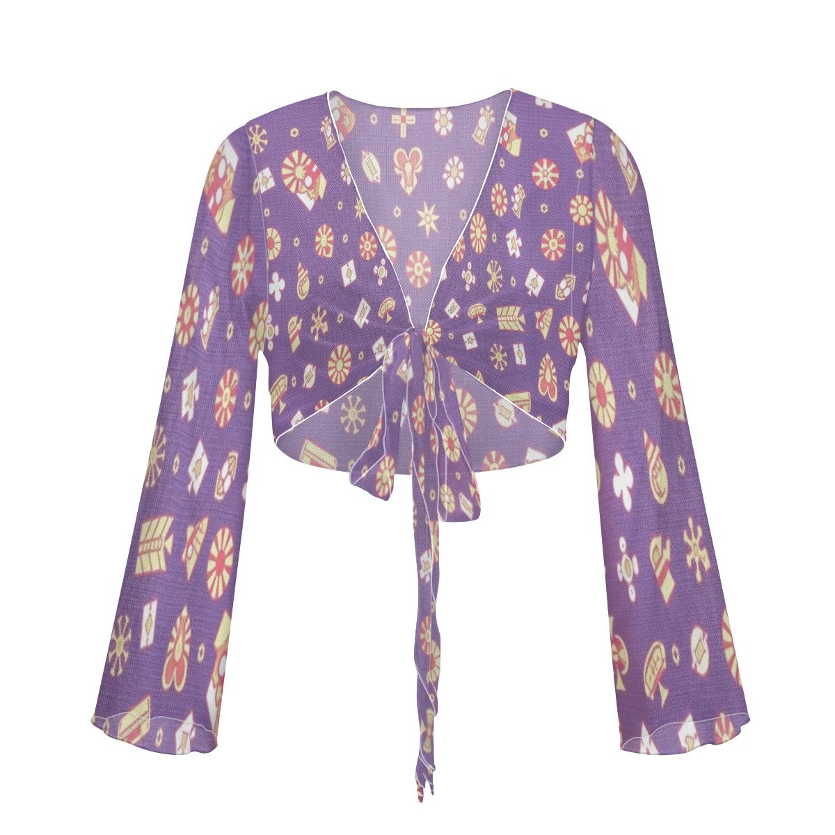 Aurelio Francesco designs swimwear and cardigan casino tops.