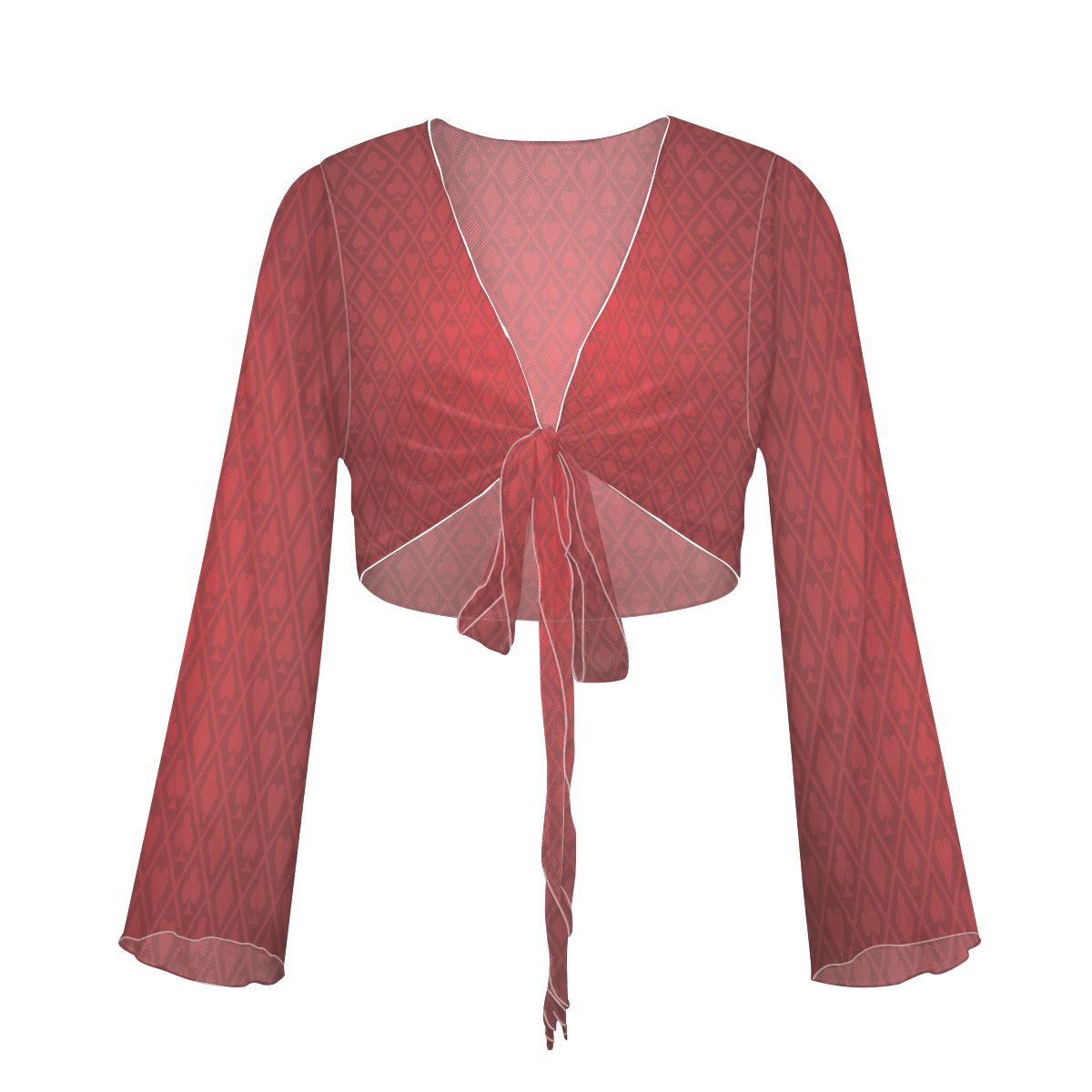 Aurelio Francesco: Swimsuit cardigan with casino-style top.
