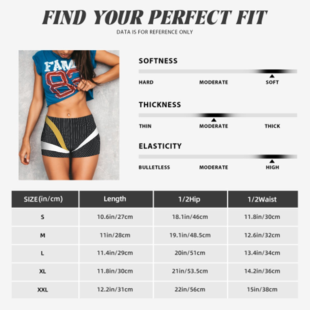 Sweetie's Collection Women's Athletic Shorts: Customized Pinstripe Patterns