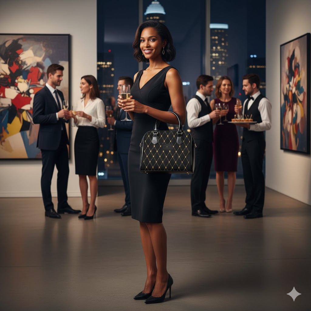 Sweetie's Collection Elegant Black Quilted Shoulder Handbag