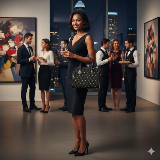 Sweetie's Collection Elegant Black Quilted Shoulder Handbag