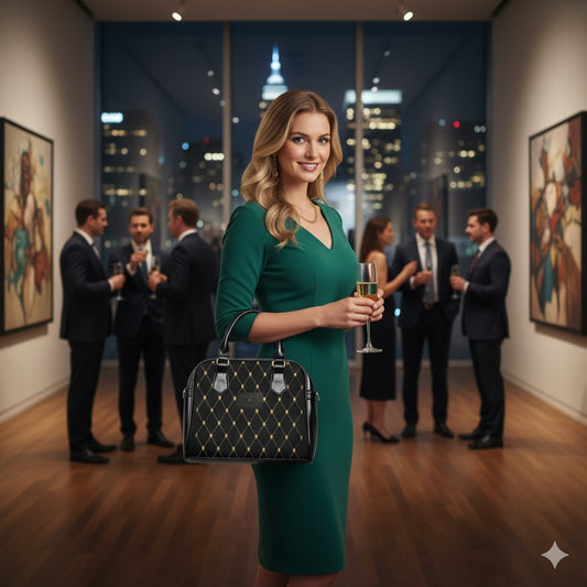 Sweetie's Collection Elegant Black Quilted Shoulder Handbag